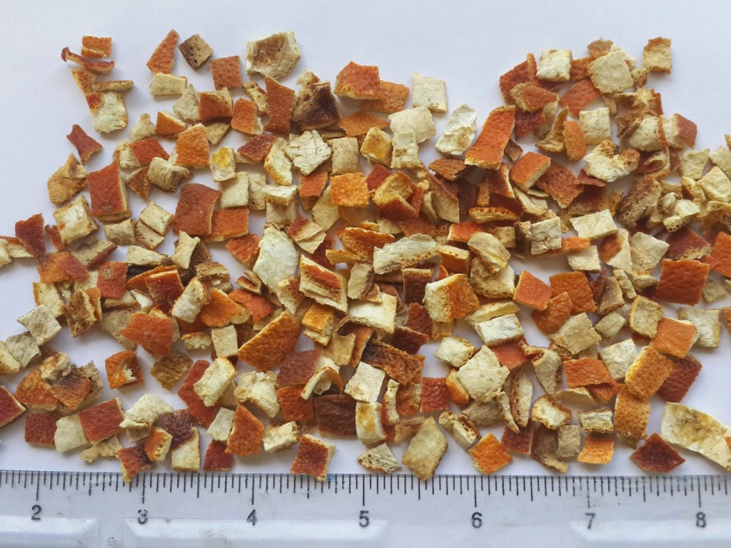 orange peel dried diced coarse cut